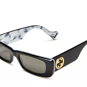 Gucci Black Sunglasses with Gold Emblem